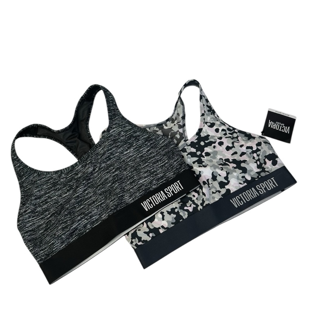 Victoria’s Secret The Player Medium Support Racerback Sports Bra Bundle Sz M